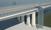 Voroshilovsky Bridge Crossing over the Don River in Rostov-on-Don. Design